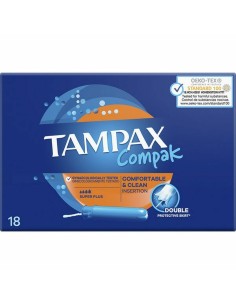 Super Plus Tampon Tampax Tampax Compak Applicator 18 Units