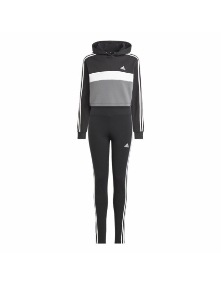 Women's Tracksuit Adidas Tiberio 3- Stripes Colorblock Black Grey