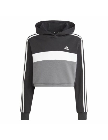 Women's Tracksuit Adidas Tiberio 3- Stripes Colorblock Black Grey