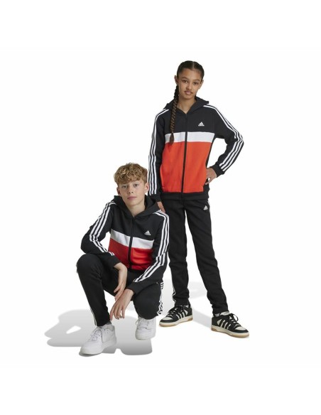 Women's Tracksuit Adidas Tiberio 3-Stripes Colorblock Fleece Black Red