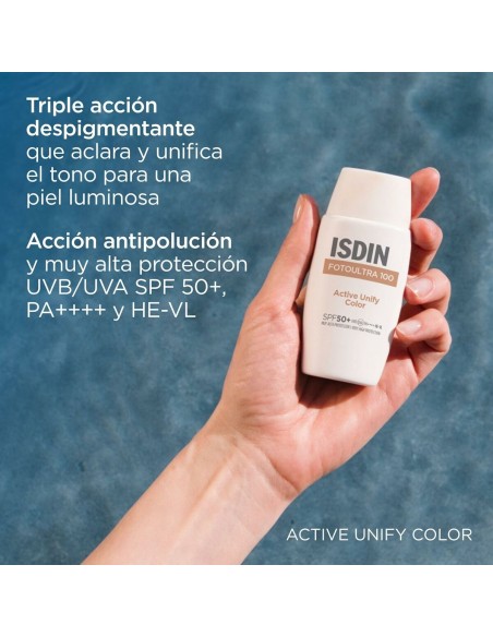 Sun Protection with Colour Isdin FOTO ULTRA 100 Spf 50+ 50 ml