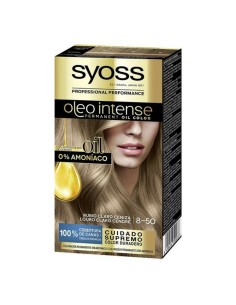 Permanent Dye   Syoss Olio Intense Ammonia-free Nº 8,50 Light Ash Blonde