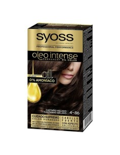 Permanent Dye   Syoss Olio Intense Ammonia-free Nº 4,86 Frozen Chestnut