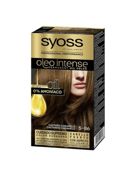 Permanent Dye   Syoss Olio Intense Ammonia-free Nº 5,86 Brown Caramel