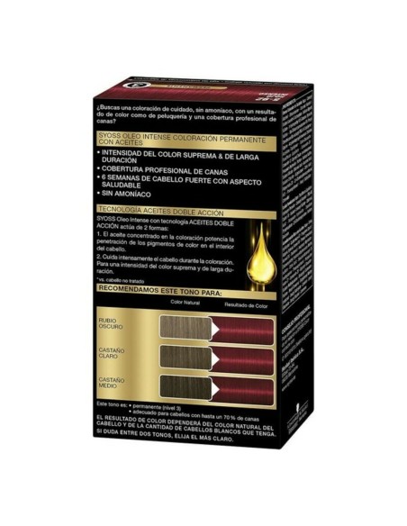 Permanent Dye   Syoss Olio Intense Ammonia-free Nº 5,92 Intense Ruby