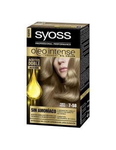 Permanent Dye   Syoss Olio Intense Ammonia-free Nº 7,58 Blonde Sand