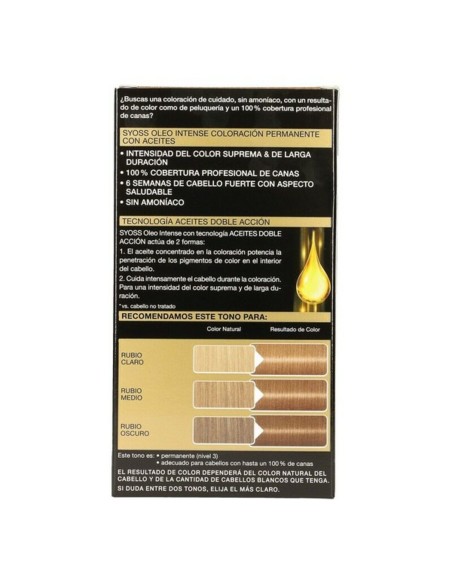 Permanent Dye   Syoss Olio Intense Ammonia-free Nº 7,10 Blonde Natural