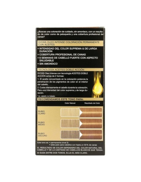 Permanent Dye   Syoss Olio Intense Ammonia-free Nº 8,60 Honey Blonde