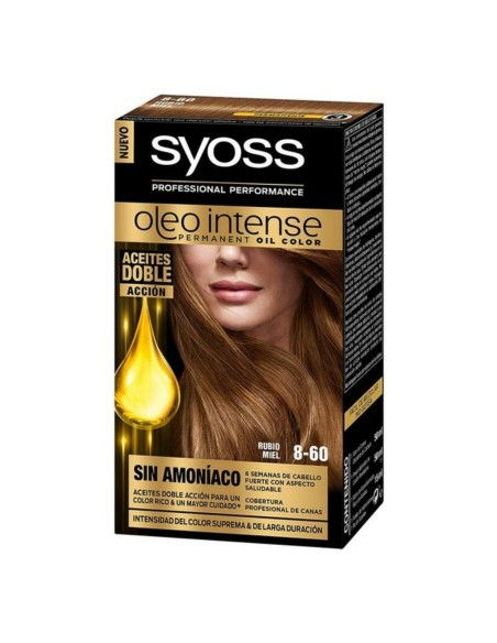 Permanent Dye   Syoss Olio Intense Ammonia-free Nº 8,60 Honey Blonde