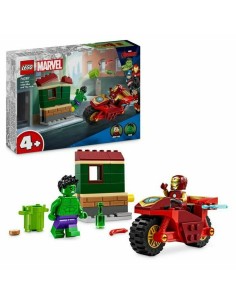 Construction set Lego Marvel 76287 Iron Man with bike and Hulk Multicolour 68 Pieces