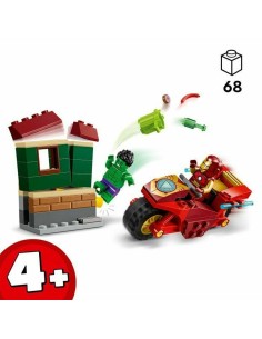 Construction set Lego Marvel 76287 Iron Man with bike and Hulk Multicolour 68 Pieces 2