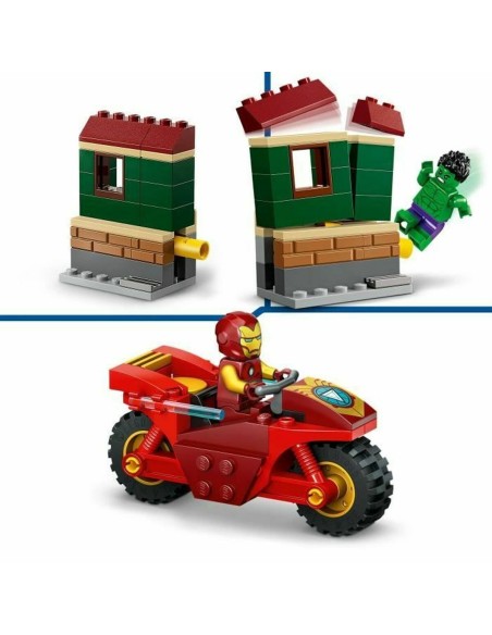 Construction set Lego Marvel 76287 Iron Man with bike and Hulk Multicolour 68 Pieces
