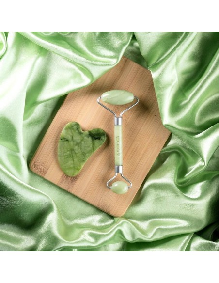Anti-Ageing Treatment for Face and Neck Ecotools Jade Jade Set 2 Pieces