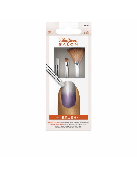 Set of Make-up Brushes Sally Hansen Pro Brush Lote 3 Pieces