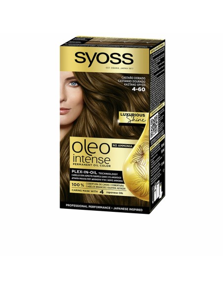 Permanent Dye Syoss Oleo Intense Ammonia-free Nº 4-60 Golden Brown