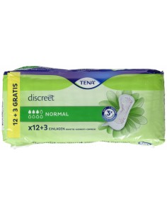 Incontinence Sanitary Pad Tena Discreet 15 Units (Parapharmacy)