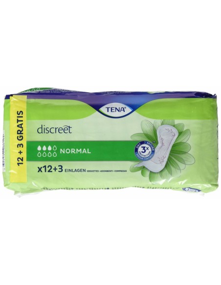 Incontinence Sanitary Pad Tena Discreet 15 Units (Parapharmacy)
