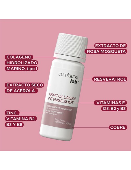 Food Supplement Cumlaude Lab FEMCOLLAGEN INTENSE SHOT 7 Units