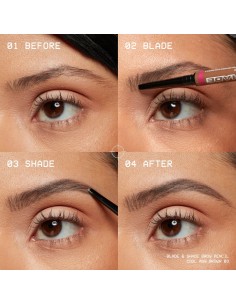 Eyebrow Pencil NYX BLADE & SHADE NANO Nº 11-Grey 2