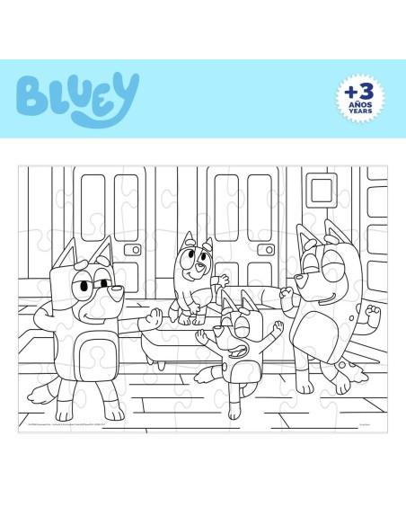 Child's Puzzle Bluey Double-sided 24 Pieces 50 x 35 cm (12 Units)