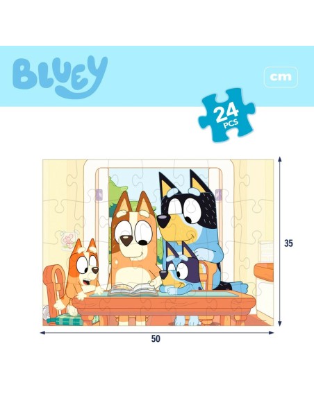 Child's Puzzle Bluey Double-sided 24 Pieces 50 x 35 cm (12 Units)