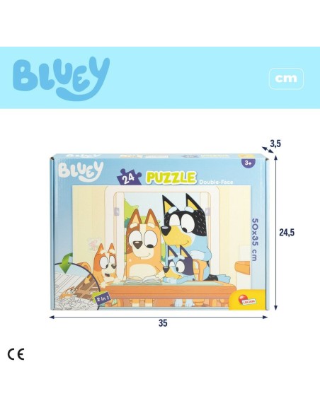 Child's Puzzle Bluey Double-sided 24 Pieces 50 x 35 cm (12 Units)