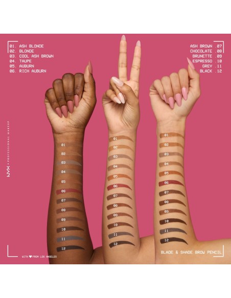 Eyebrow Pencil NYX BLADE & SHADE NANO Nº 05-Auburn