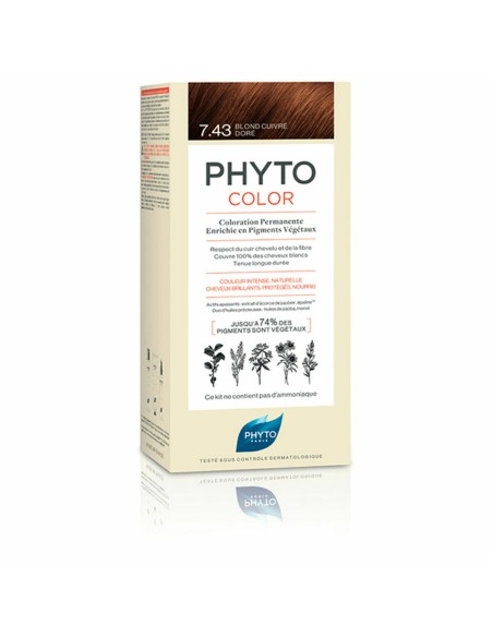 Permanent Colour Phyto Paris Phytocolor 7.43-rubio dorado cobrizo Ammonia-free