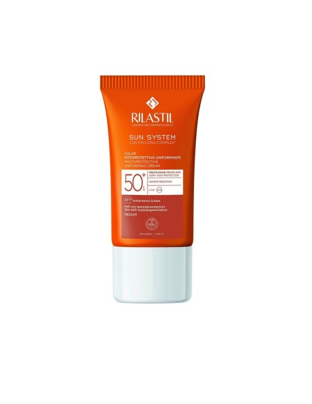 Sun Protection with Colour Rilastil Sun System Spf 50+ (50 ml)