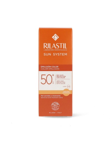 Sun Protection with Colour Rilastil Sun System Spf 50+ (50 ml)