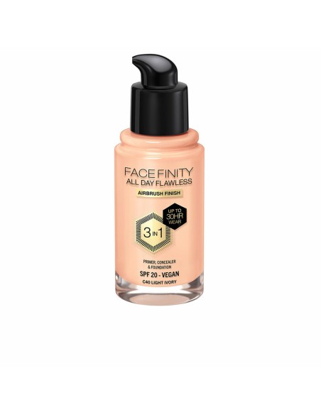 Crème Make-up Base Max Factor Face Finity All Day Flawless 3-in-1 Spf 20 Nº C40 Light ivory 30 ml