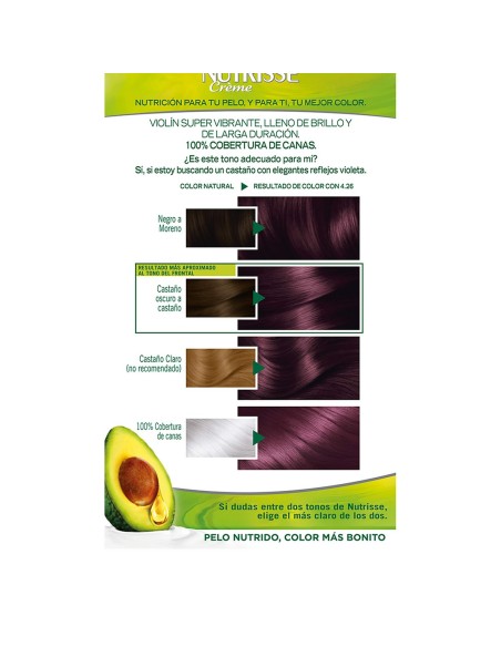 Permanent Dye Garnier Nutrisse Cassis Nº 4,26