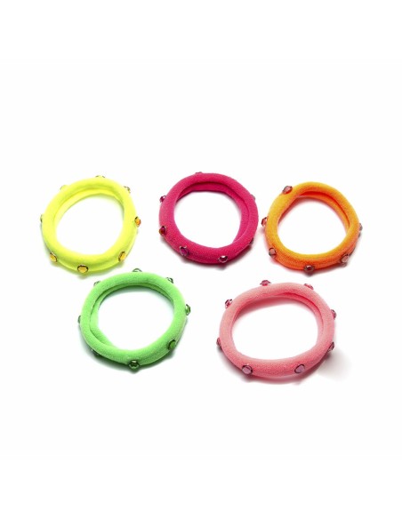 Hair ties Inca   Multicolour Stone (5 Pieces)