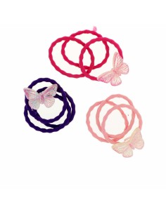 Hair ties Inca   Multicolour Butterfly (9 Pieces)