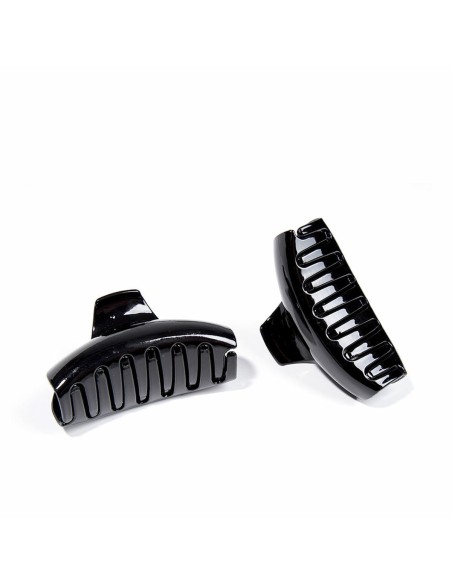 Hair clips Inca Pinza Grande Black 2 Units