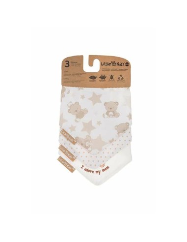Bib Set Bear 42 x 16 cm 3 Pieces