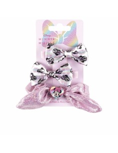 Hair Clips Disney   Pink Minnie Mouse Lasso Set (3 Pieces)
