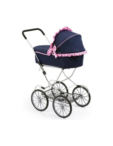 Doll Stroller Reig Dolls Pram Navy Blue 64 cm
