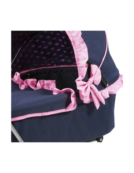 Doll Stroller Reig Dolls Pram Navy Blue 64 cm