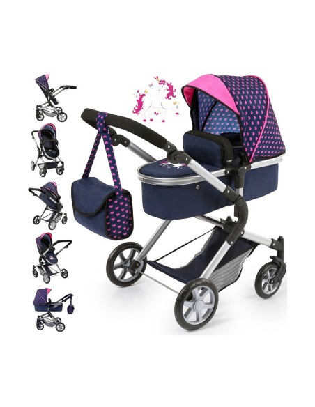Doll Stroller Reig Combi Neo Pro Navy Blue 63 cm