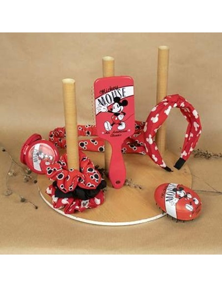 Detangling Hairbrush Disney   Red Mickey Mouse 7 x 9 x 4 cm