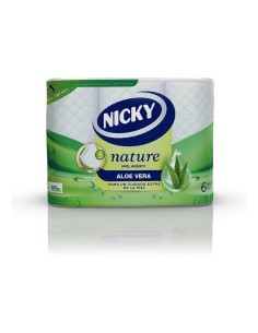 Toilet Roll Nature Aloe Vera Nicky Nature Aloe Vera (6 uds)
