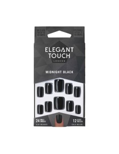 False nails Elegant Touch Core Colour Midnight black (24 pcs)