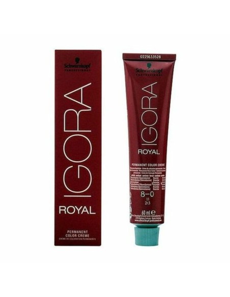 Permanent Dye Igora Royal Schwarzkopf Igora Royal 8-0 Nº 8-0 Nº 9.0-rubio muy claro Nº 8.0-rubio claro 60 ml