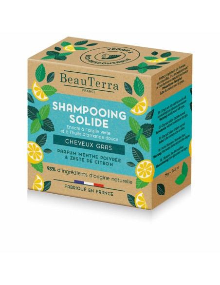 Shampoo Bar Beauterra Solide Mint Lemon 75 g