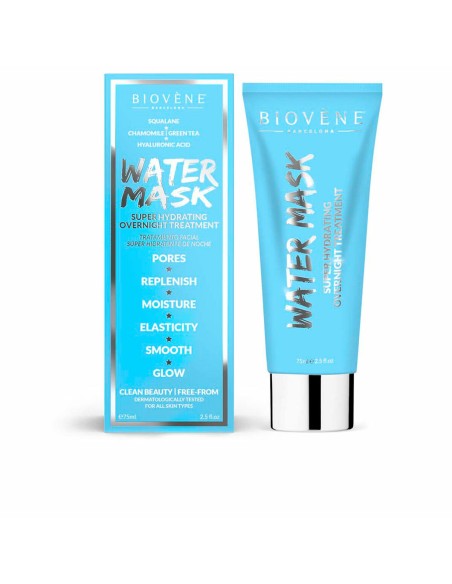 Facial Cream Biovène Water Super Hydrating Overnight 75 ml