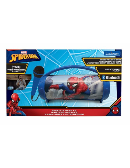 Bluetooth Speaker with Karaoke Microphone Lexibook Spider-Man