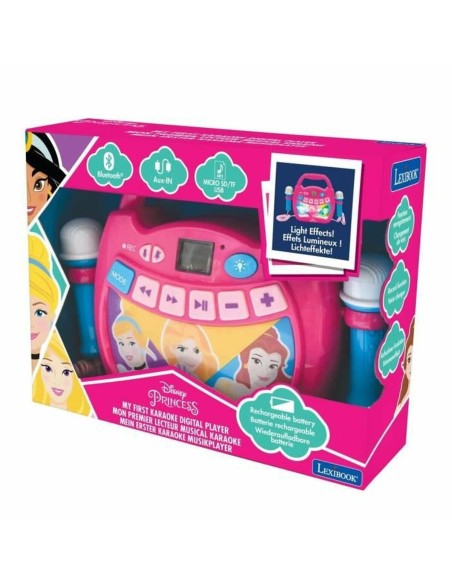 Bluetooth Speaker with Karaoke Microphone Lexibook PRINCESA DE DISNEY