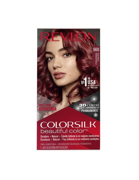 Permanent Dye Revlon Colorsilk Nº 66 Cherry red Ammonia-free