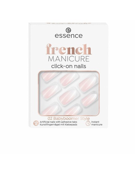 False nails Essence French Self-adhesives Reusable Nº 02 Babyboomer style (12 Units)